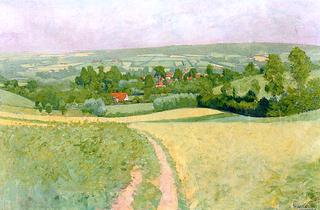 Landscape, Path Traversing a Field