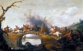 Cavalry Battle on a Bridge