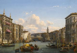 View of the Grand Canal Looking Towards the Rialto Bridge, Venice