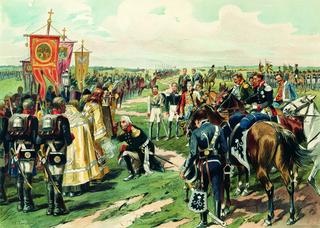 Mikhail Kutuzov Inspecting the Troops. August 25, 1812