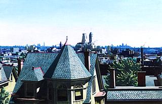 View of Jersey City Looking toward the New York City Skyline