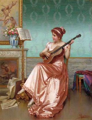 In the music room