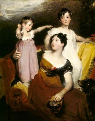 莉迪亚·伊丽莎白·霍尔（1786-1856），阿克兰夫人和她的两个儿子