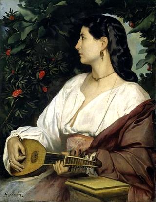 Anna Risi with mandolin