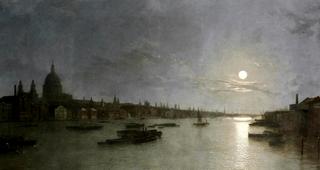 St. Pauls and the Thames by Moonlight