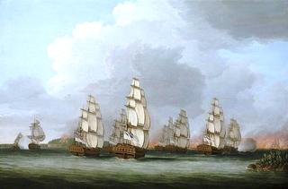 1779年8月14日，佩诺布斯科特湾美国舰队被毁