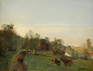 Summer Landscape with Cows