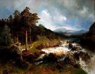 Landscape with a Waterfall