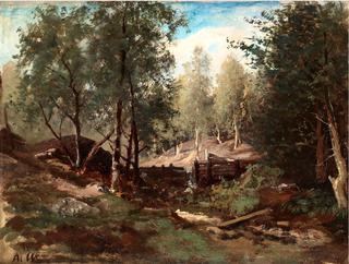 Forest Landscape with Gate