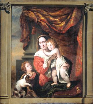 乔安娜·德格尔（1629-191）带着她的孩子塞西莉亚·特里普和劳伦斯·特里普