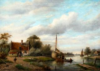 Dutch landscape with a river