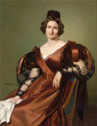 Portrait of a Lady in Elegant Dress