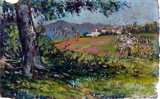 Landscape with Flowering Trees
