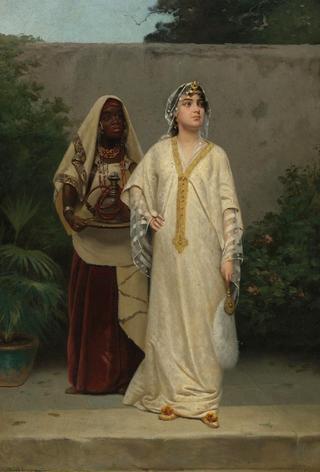 Oriental Woman with Her Servant