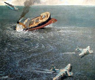 First Rescue of All the Crew of a Torpedoed Freighter in the Atlantic by Sunderlands