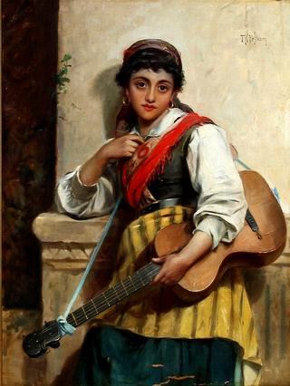 An Italian girl with guitar