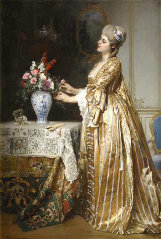 Elegant Lady in an Interior