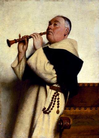 Monk Playing Clarinet