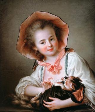 Young Girl with a Cat