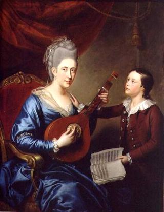 Mrs Joseph Bird with her son