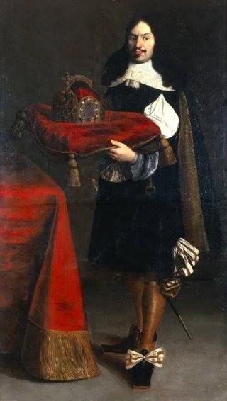 Portrait of Georg Ludwig von Sinzendorf Holding the Crown of the Holy Roman Empire