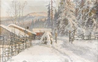 Winter Landscape with a Farmstead