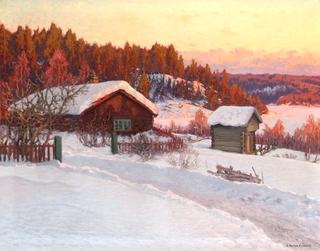 Evening in March. Dalarna