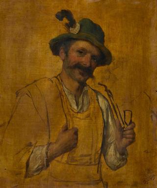 Tyrolean Man Smoking