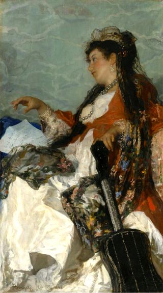 Woman with a guitar