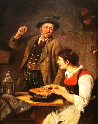 Beim Zitherspiel