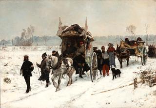 Convoy of Wounded.Franco-Prussian War