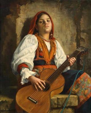 Woman Playing Guitar
