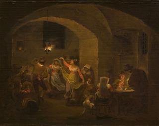 Dancing scene in an Italian Inn