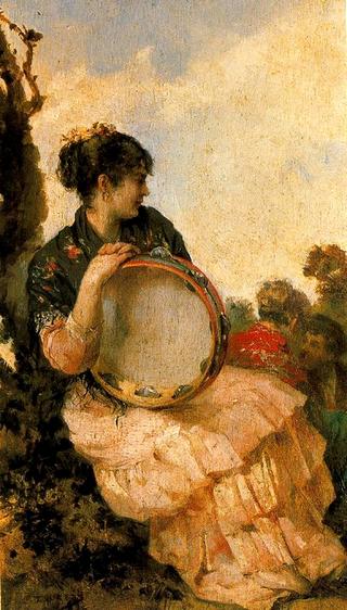 Girl with a Tambourine