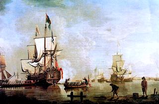 The 'Royal Caroline' in a Calm Estuary