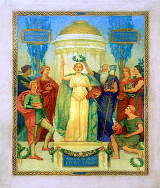 Art Crowned by Time (mural study)