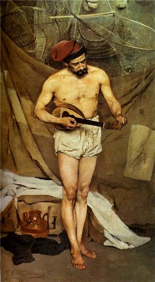 Man with mandolin