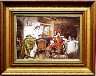 A Cavalier Resting in an Interior