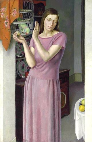 Girl with a Parrot