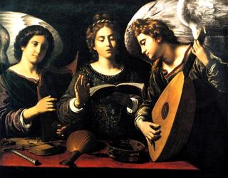 St. Cecilia e due angeli