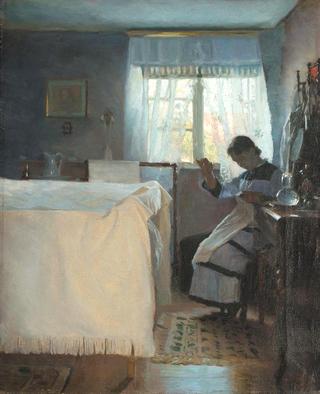 Woman Sewing by the Window