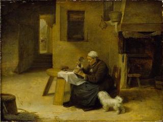 Peasant woman in a kitchen