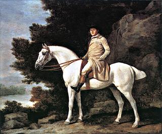 Unknown Man Mounted on a Grey Horse