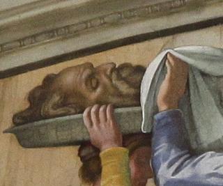 Self Portrait as the Head of Holofernes (Detail from 'Judith with the Head of Holofernes'