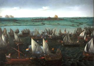 Battle between Dutch and Spanish Ships on the Haarlemmermeer