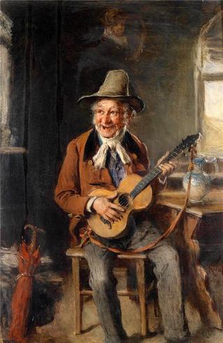 Old man with guitar