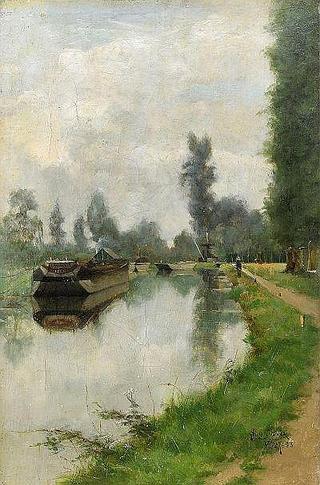 Canal at Grez sur Loing, Summer