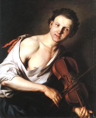 Young man with a violin