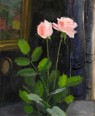 Pink Roses in Interior