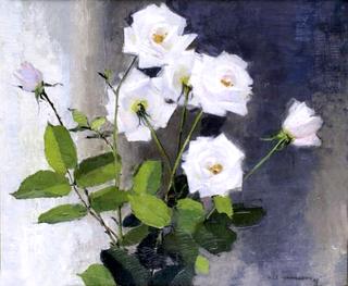 Still-life with White Roses